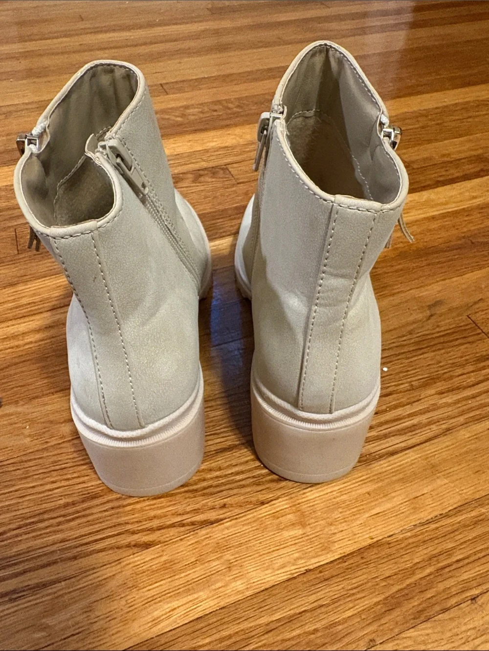 Jellypop Light Taupe Side-Zip Ankle Boots